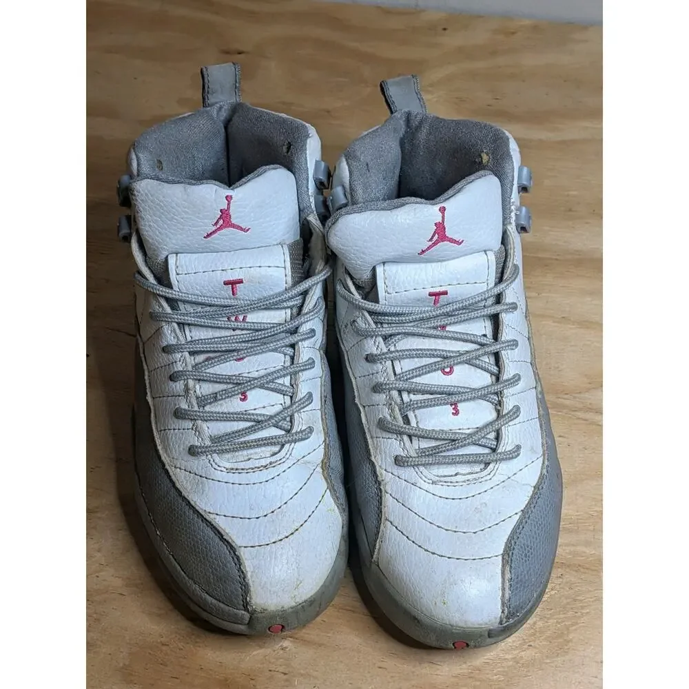 Nike Air Jordan 12 Retro Wolf Grey Vivid Pink Size 6.5Y Youth 510815-029 GS
